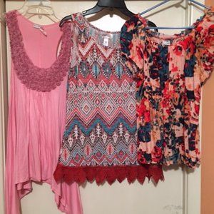 3 T-shirt package by Body Central (L), Just be (M) and Jaclyn Smith (L)